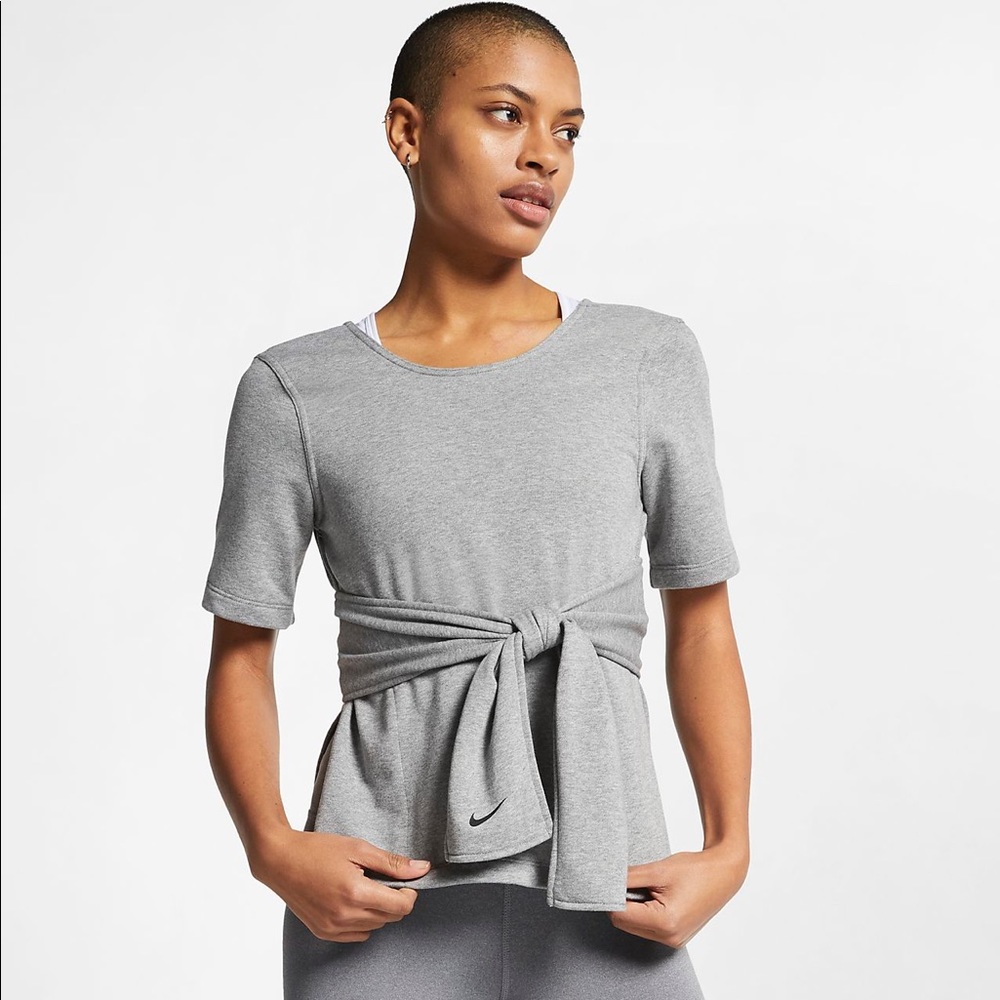 NIKE Studio tie-front Dri-FIT Top